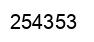 Number 254353 black image