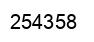 Number 254358 black image