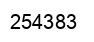Number 254383 black image