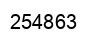 Number 254863 black image
