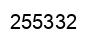 Number 255332 black image