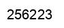 Number 256223 black image