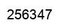 Number 256347 black image