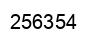Number 256354 black image