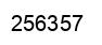 Number 256357 black image