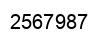 Number 2567987 black image