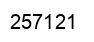 Number 257121 black image