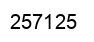 Number 257125 black image