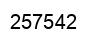 Number 257542 black image