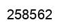 Number 258562 black image