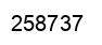 Number 258737 black image