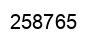 Number 258765 black image