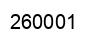 Number 260001 black image