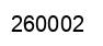 Number 260002 black image