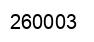 Number 260003 black image