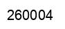 Number 260004 black image