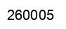 Number 260005 black image