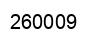 Number 260009 black image