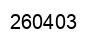 Number 260403 black image