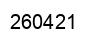Number 260421 black image