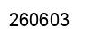 Number 260603 black image