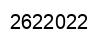 Número 2622022 imagen negro