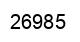 Number 26985 black image