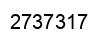 Number 2737317 black image