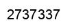 Number 2737337 black image
