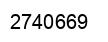 Number 2740669 black image