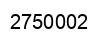 Number 2750002 black image