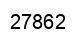 Number 27862 black image
