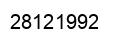 Number 28121992 black image