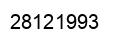 Number 28121993 black image
