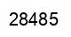 Number 28485 black image