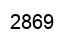 Número 2869 imagen negro