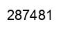 Number 287481 black image
