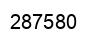 Number 287580 black image
