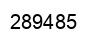 Number 289485 black image
