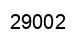 Number 29002 black image