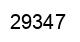Number 29347 black image