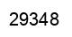 Number 29348 black image