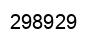 Number 298929 black image