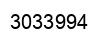 Number 3033994 black image