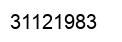 Número 31121983 imagen negro