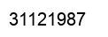 Number 31121987 black image