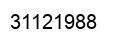 Number 31121988 black image