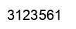 Number 3123561 black image