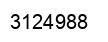Number 3124988 black image