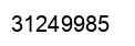Number 31249985 black image